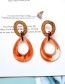 Fashion 4# Metal Oval Geometric Earrings