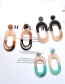 Fashion 3# Acrylic Contrast Stitching Earrings