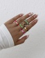 Fashion Silver Color Yellow White Alloy Drop Nectarine Heart Ring