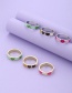 Fashion Silver Color Yellow White Alloy Drop Nectarine Heart Ring