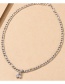 Fashion Silver Color Alloy Diamond Cherry Necklace