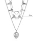 Fashion Silver Color Alloy Skull And Thorns Necklace
