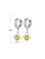 Fashion Black And White Alloy Smiley Earrings