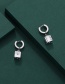 Fashion Silver Color Alloy Dice Ear Ring