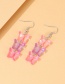Fashion Color 2 Hollow Resin Butterfly Pin Earrings