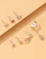 Fashion Gold Color 7-piece Alloy Star-moon Lip And Heart-shaped Earrings