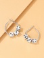 Fashion Silver Color Alloy Dice Hollow Earrings