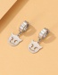 Fashion Alien Stainless Steel Smiley Lightning Geometric Earrings