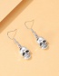 Fashion Silver Color Alloy Skull Earrings