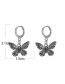 Fashion Silver Color Alloy Butterfly Earrings