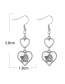 Fashion Silver Color Alloy Hollow Love Angel Earrings