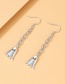 Fashion Silver Color Alloy Ghost Chain Tassel Earrings
