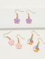 Fashion Color Alloy Oil Drop Flower Earrings