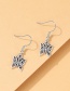 Fashion Silver Color Alloy Hollow Pattern Butterfly Earrings