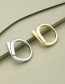 Fashion Silver Color Alloy Stitching Ring