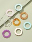 Fashion Brown Transparent Resin Color Block Ring