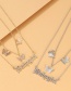 Fashion Gold Color Butterfly Letter Multilayer Necklace