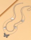 Fashion Silver Color Multi-layer Butterfly Pattern Necklace