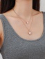 Fashion Gold Color Alloy Pearl Sun Multilayer Necklace