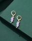 Fashion Pink Alloy Oil Drop Lightning Earrings