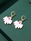 Fashion Skeleton Ghost Alloy Dripping Crescent Moon Pumpkin Cat Earrings