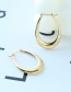 Fashion Gold Color copper  Geometric Stud Earrings