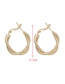 Fashion Gold Color Alloy Twist Earrings