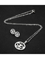 Fashion Silver Color Stainless Steel Hollow Butterfly Earring Necklace Set
