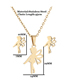 Fashion Silver Color Stainless Steel Angel Stud Necklace Set