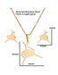 Fashion Silver Color Stainless Steel Ballet Earrings Necklace Set