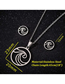 Fashion Silver Color Stainless Steel Wave Necklace And Earring Set