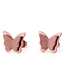 Fashion Set Rose Gold Color Stainless Steel Butterfly Earrings
