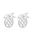 Fashion Silver Color Stainless Steel Hollow Pineapple Earring Necklace Set