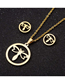 Fashion Silver Color Stainless Steel Dragonfly Round Earrings Necklace Set