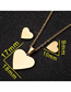 Fashion Steel Color Stainless Steel Love Ear Stud Necklace Set
