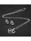 Fashion Steel Color Stainless Steel Ecg Necklace And Earring Set