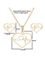 Fashion Steel Color Stainless Steel Ecg Necklace And Earring Set