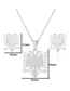 Fashion Steel Color Stainless Steel Double-headed Eagle Earring Necklace Set