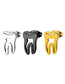 Fashion Silver Color Stainless Steel Teeth Earrings