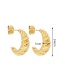 Fashion Gold Color Brass Thread C-shaped Ear Ring