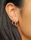 Fashion Gold Color Brass Twist C-shaped Earrings