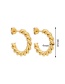 Fashion Gold Color Brass Twist C-shaped Earrings