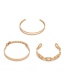 Fashion Gold Color Metal Geometric Chain Set Bracelet