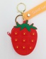 Fashion Strawberry Red (including Straps) Epoxy Fruit Letter Bar Press Silicone Toy