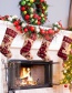 Fashion Christmas Tree Christmas Gingham Machine Embroidered Christmas Stockings