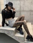 Fashion Bare Legs (regular) Letter Printing Flocking Hot Rhinestone Geometric Black Stockings