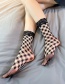 Fashion Lace-up Calf Socks-black Lace Short Tube Hot Drilling Socks
