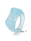 Fashion Blue Resin Butterfly Ring