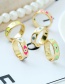 Fashion Color Copper Dripping Eye Ring
