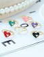 Fashion Pink Copper Drop Oil Love Heart Ring